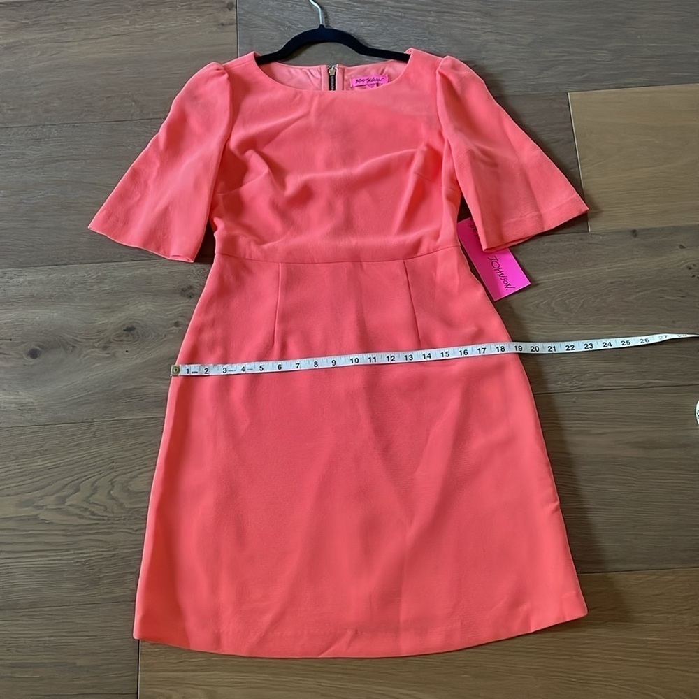Betsey Johnson Orange/Coral Sheath Dress Size 4 NWT - Picture 7 of 13